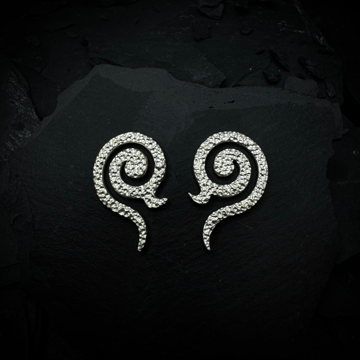 Spiral Earrings (Textured)