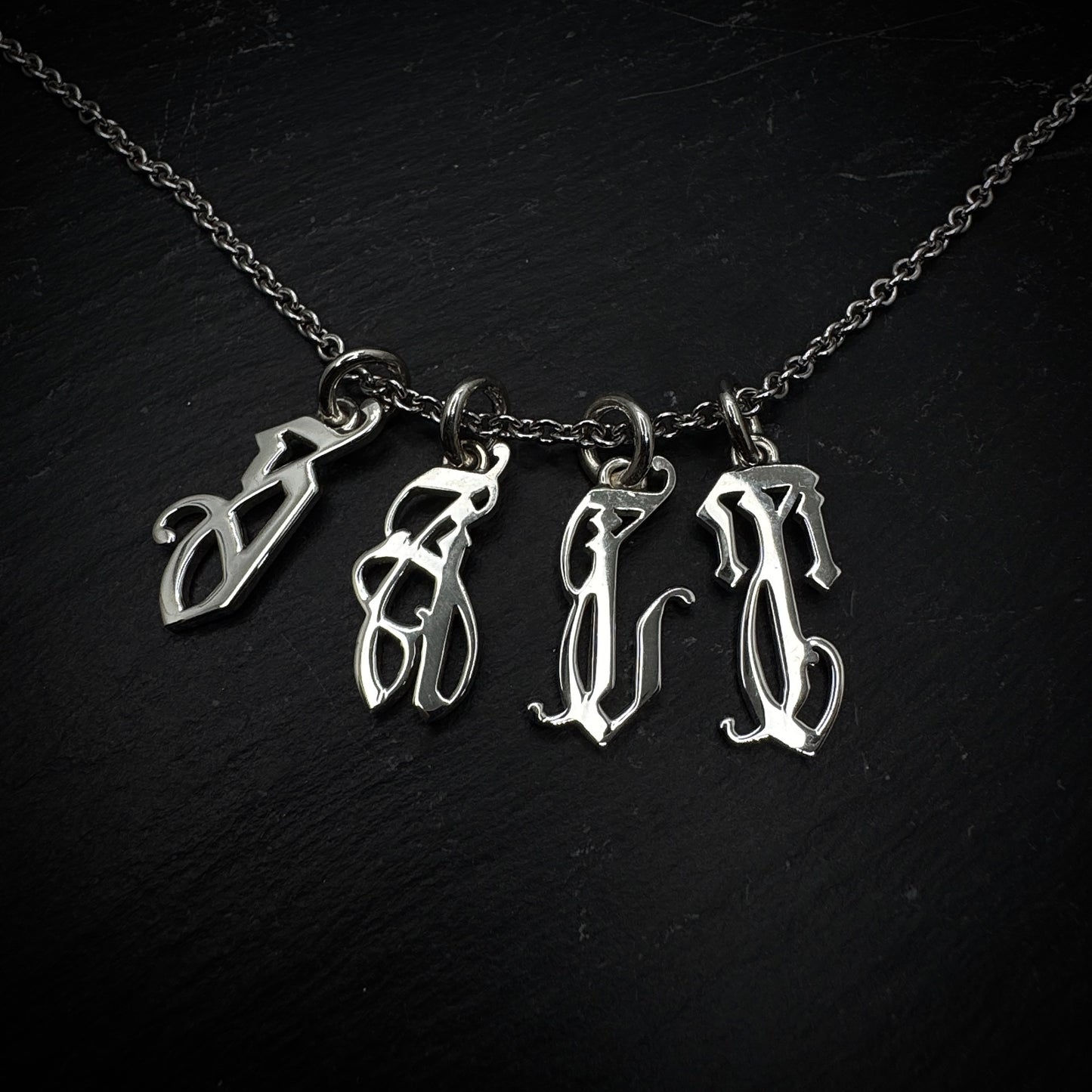 Calligraphy Letter Pendant