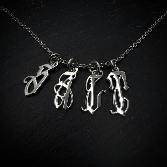 Calligraphy Letter Pendant